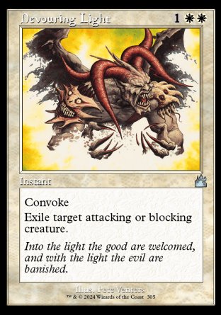 (305) Magic The Gathering Ravnica Remastered: Extras Single: Devouring Light  Holo Uncommon