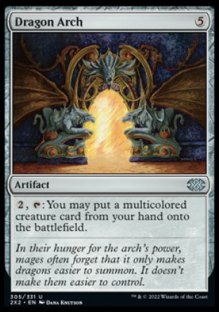 (305) Magic The Gathering Double Masters 2022 Single: Dragon Arch Holo Uncommon