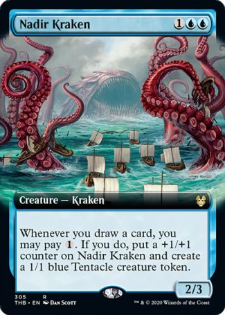 (305) Magic The Gathering Theros Beyond Death: Extras Single: Nadir Kraken  Rare