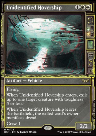 (305) Magic The Gathering Duskmourn: House of Horror: Extras Single: Unidentified Hovership Holo Rare