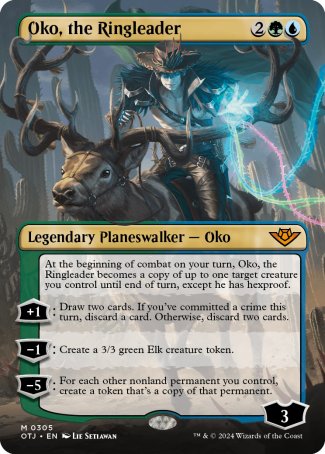 (305) Magic The Gathering Outlaws of Thunder Junction: Extras Single: Oko, the Ringleader (V.2)  Mythic