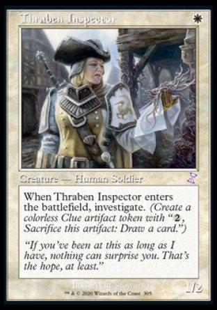 (305) Magic The Gathering Time Spiral Remastered: Extras Single: Thraben Inspector  Time Shifted