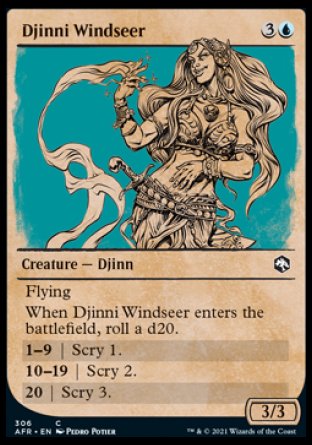 (306) Magic The Gathering Adventures in the Forgotten Realms: Extras Single: Djinni Windseer Holo Common