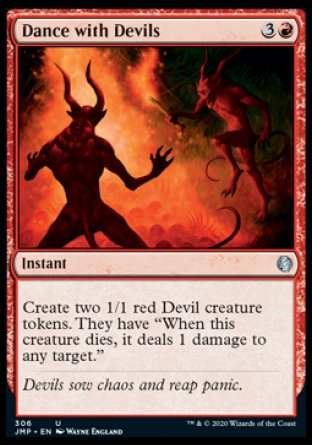 (306) Magic The Gathering Jumpstart Single: Dance with Devils  Uncommon