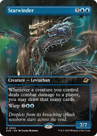 (306) Magic The Gathering Edge of Eternities: Extras Single: Starwinder (V.2)  Rare