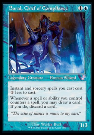 (306) Magic The Gathering Time Spiral Remastered: Extras Single: Baral, Chief of Compliance  Time Shifted