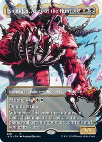 (306) Magic The Gathering Ikoria: Lair of Behemoths: Extras Single: Snapdax, Apex of the Hunt (V.1)  Mythic
