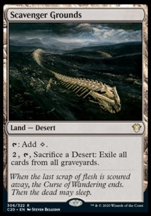 (306/322) Magic The Gathering Commander: Ikoria Single: Scavenger Grounds  Rare