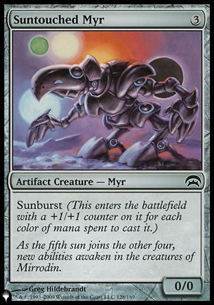 (128) Magic The Gathering The List Single: Suntouched Myr  Common