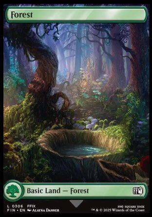 (306) Magic The Gathering Magic: The Gathering - FINAL FANTASY Single: Forest (V.1) Holo Land
