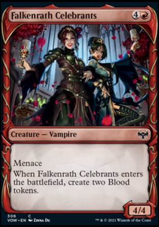 (306) Magic The Gathering Innistrad: Crimson Vow: Extras Single: Falkenrath Celebrants Holo Common