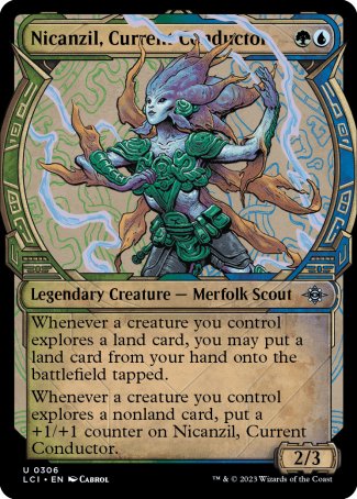 (306) Magic The Gathering The Lost Caverns of Ixalan: Extras Single: Nicanzil, Current Conductor Holo Uncommon