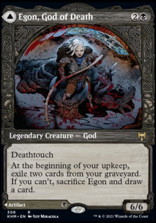 (306) Magic The Gathering Kaldheim: Extras Single: Egon, God of Death // Throne of Death Holo Rare