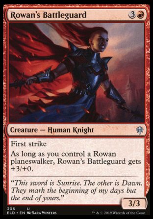 (306) Magic The Gathering Throne of Eldraine: Extras Single: Rowan's Battleguard  Uncommon