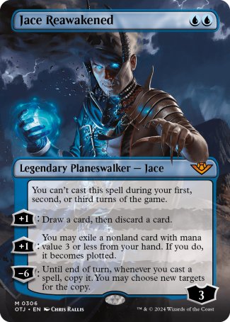 (306) Magic The Gathering Outlaws of Thunder Junction: Extras Single: Jace Reawakened  Holo Mythic