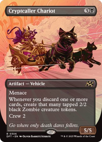 (306) Magic The Gathering Aetherdrift: Extras Single: Cryptcaller Chariot  Rare