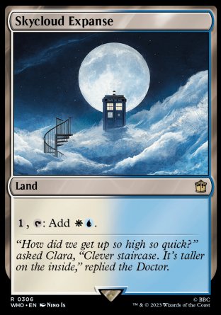(306) Magic The Gathering Universes Beyond: Doctor Who Single: Skycloud Expanse Holo Rare