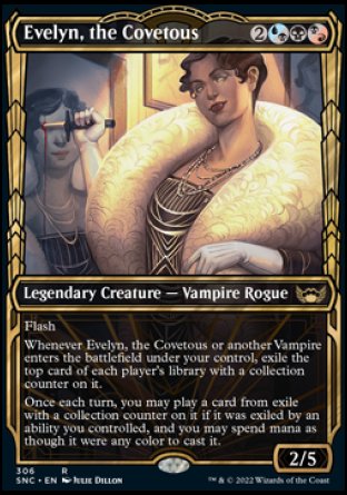 (306) Magic The Gathering Streets of New Capenna: Extras Single: Evelyn, the Covetous (V.1)  Rare