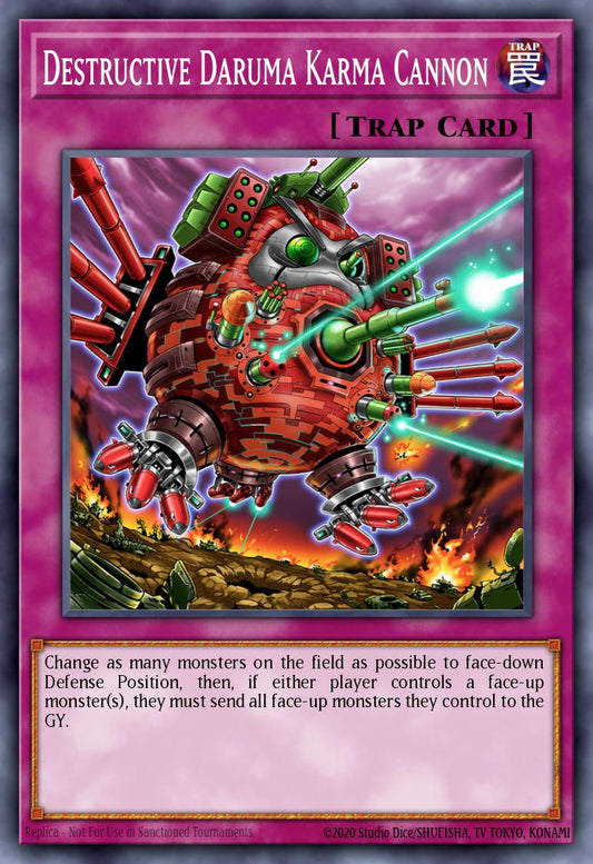 (103) YuGiOh TCG RA04: Quarter Century Stampede Single: Destructive Daruma Karma Cannon (V.3 - Secret Rare)  Secret Rare