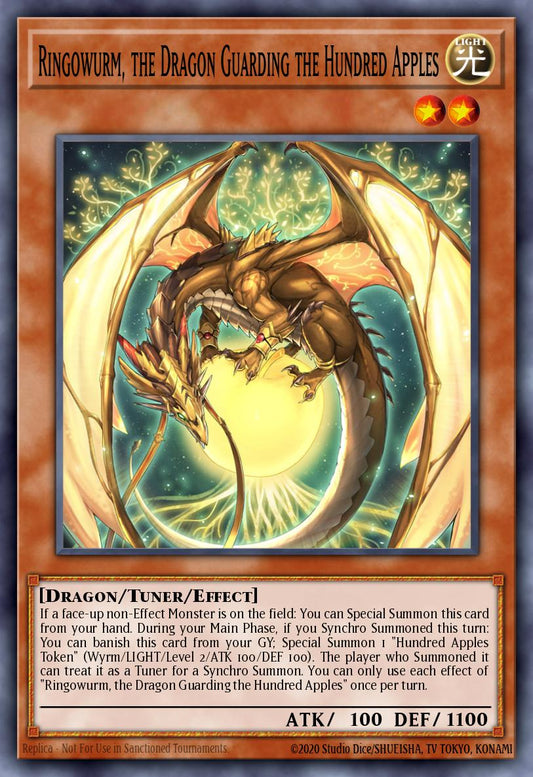 (080) YuGiOh TCG MP24: 25th Anniversary Tin: Dueling Mirrors Single: Ringowurm, the Dragon Guarding the Hundred Apples  Secret Rare