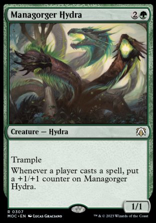 (307) Magic The Gathering Commander: March of the Machine Single: Managorger Hydra  Rare