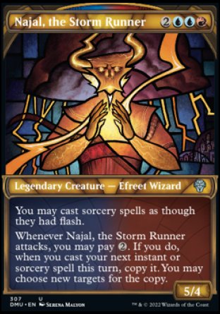 (307) Magic The Gathering Dominaria United: Extras Single: Najal, the Storm Runner (V.1) Holo Uncommon