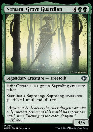 (307) Magic The Gathering Commander Masters Single: Nemata, Grove Guardian  Uncommon