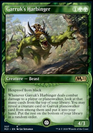 (307) Magic The Gathering Core 2021: Extras Single: Garruk's Harbinger Holo Rare