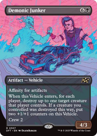 (307) Magic The Gathering Aetherdrift: Extras Single: Demonic Junker  Rare
