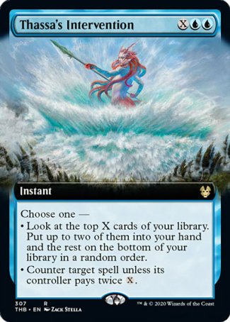 (307) Magic The Gathering Theros Beyond Death: Extras Single: Thassa's Intervention  Rare