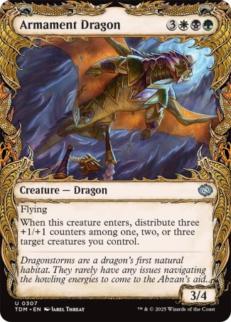 (307) Magic The Gathering Tarkir: Dragonstorm: Extras Single: Armament Dragon Holo Uncommon
