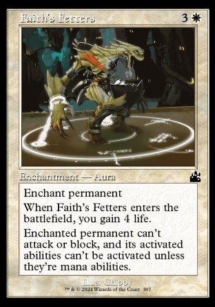 (307) Magic The Gathering Ravnica Remastered: Extras Single: Faith's Fetters  Holo Common