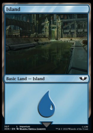 (307) Magic The Gathering Universes Beyond: Warhammer 40000 Single: Island (V.1)  Land
