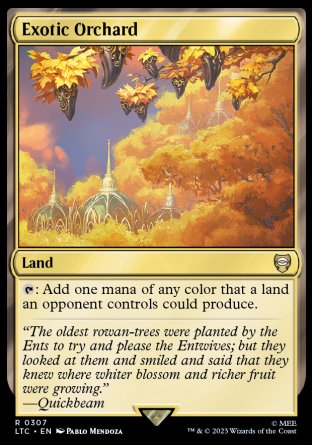 (307) Magic The Gathering Commander: The Lord of the Rings: Tales of Middle-earth Single: Exotic Orchard  Rare