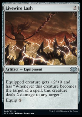 (307) Magic The Gathering Double Masters 2022 Single: Livewire Lash Holo Uncommon