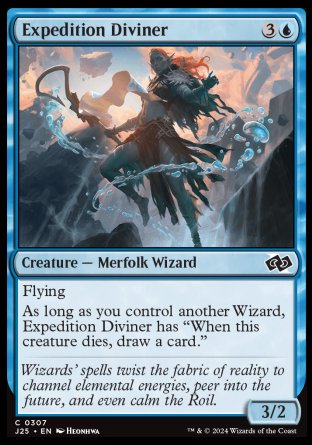 (307) Magic The Gathering Foundations Jumpstart Single: Expedition Diviner  Common