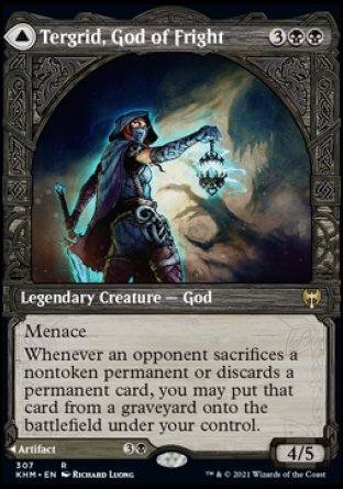 (307) Magic The Gathering Kaldheim: Extras Single: Tergrid, God of Fright // Tergrid's Lantern  Rare