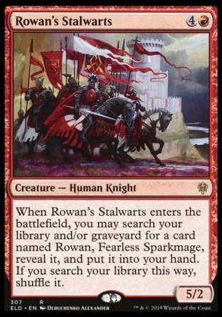 (307) Magic The Gathering Throne of Eldraine: Extras Single: Rowan's Stalwarts  Rare