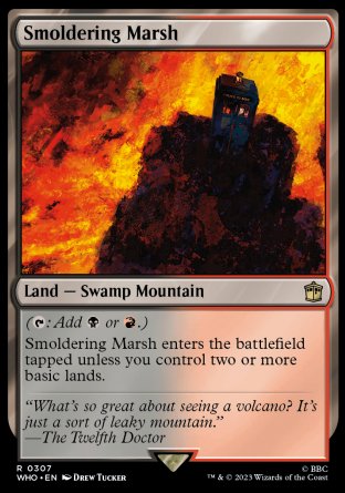 (307) Magic The Gathering Universes Beyond: Doctor Who Single: Smoldering Marsh Holo Rare
