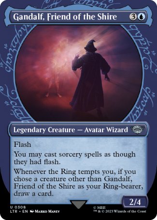 (308) Magic The Gathering The Lord of the Rings: Tales of Middle-earth: Extras Single: Gandalf, Friend of the Shire (V.1) Holo Uncommon