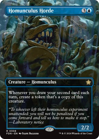 (308) Magic The Gathering Magic: The Gathering Foundations: Extras Single: Homunculus Horde (V.1)  Rare