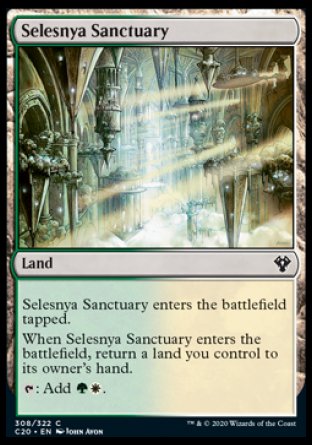 (308/322) Magic The Gathering Commander: Ikoria Single: Selesnya Sanctuary  Common