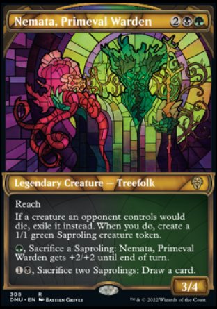 (308) Magic The Gathering Dominaria United: Extras Single: Nemata, Primeval Warden (V.1)  Rare