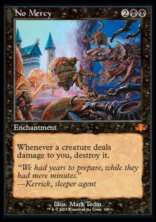 (308) Magic The Gathering Dominaria Remastered: Extras Single: No Mercy (V.1) Holo Mythic
