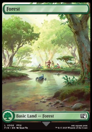 (308) Magic The Gathering Magic: The Gathering - FINAL FANTASY Single: Forest (V.3) Holo Land
