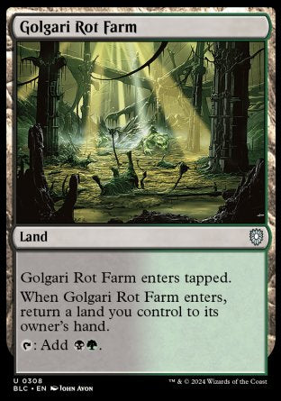 (308) Magic The Gathering Commander: Bloomburrow Single: Golgari Rot Farm  Uncommon
