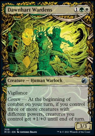 (308) Magic The Gathering Innistrad: Midnight Hunt: Extras Single: Dawnhart Wardens  Uncommon