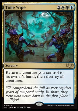 (308) Magic The Gathering Commander: Tarkir: Dragonstorm Single: Time Wipe  Rare