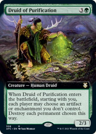 (308) Magic The Gathering Commander: Adventures in the Forgotten Realms: Extras Single: Druid of Purification  Rare