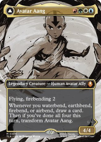 (308) Magic The Gathering Magic: The Gathering | Avatar: The Last Airbender: Extras Single: Avatar Aang // Aang, Master of Elements (V.1) Holo Mythic